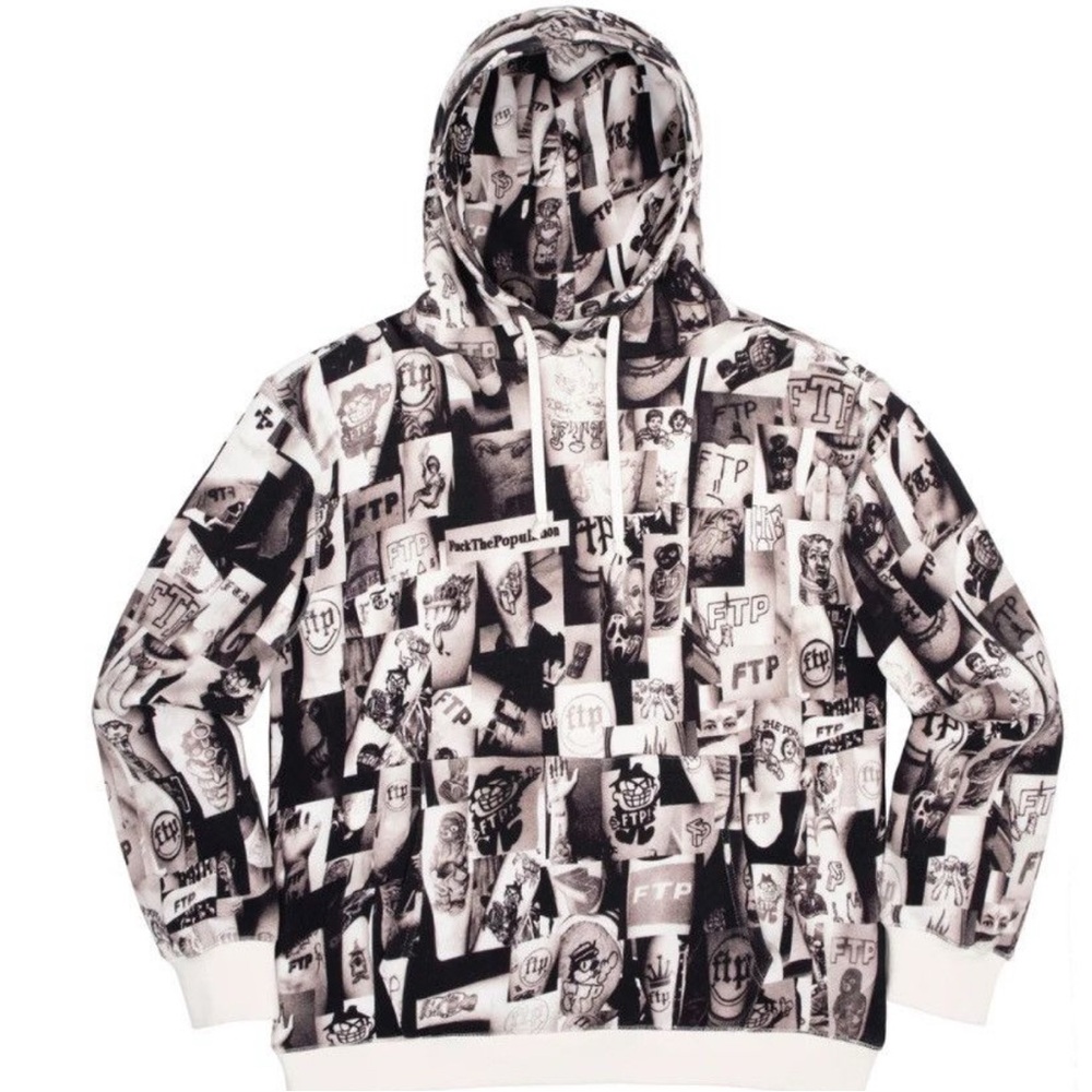 FTP Tattoo white and black Hoodie